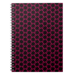 Rosa und schwarze Blume Cluster Spiral Notebook Notizblock