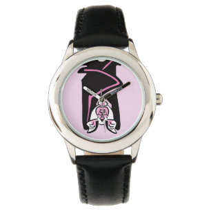 Rosa und schwarze BVT - Natur - Ökologie Armbanduhr