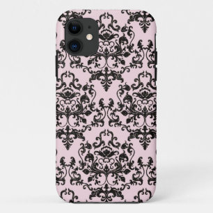 Rosa und schwarze Damaskus Case-Mate iPhone Hülle