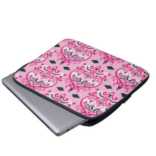 Rosa und schwarze Damaskus Laptopschutzhülle
