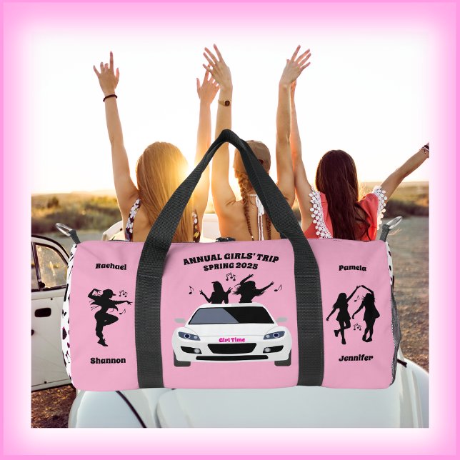 Rosa und schwarze Girls Trip weg Duffel Beutel Duffle Bag (Girls Trip Getaway Duffel Bag Pink and Black)