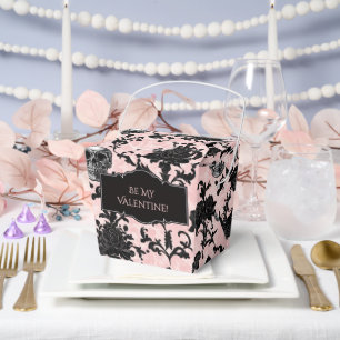 Rosa und schwarze gotische Totenköpfe und Rosen Geschenkschachtel
