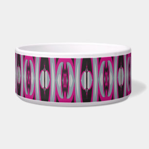 Rosa und schwarze Hundeschale - Deko Pink Napf