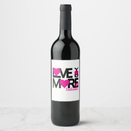 Rosa und schwarze Liebe Mehr Weinetikett