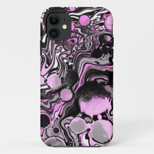 Rosa und schwarze Marmorflöte Kunstwerke Moderne K Case-Mate iPhone Hülle