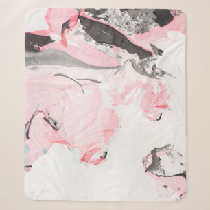 Rosa und schwarze Marmortextur. Handgezeichnet Sherpadecke