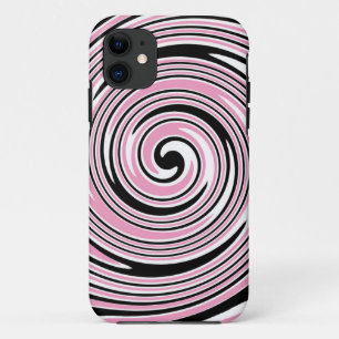Rosa und schwarze Pinradanlage wirbeln Design Case-Mate iPhone Hülle