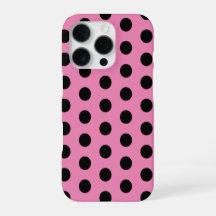 Rosa und schwarze Polka-Punkte