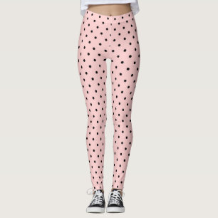 rosa und schwarze Punkte Leggings