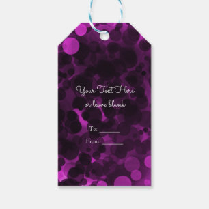 Rosa und schwarze Punkte Moderne schicke Party-Ges Geschenkanhänger