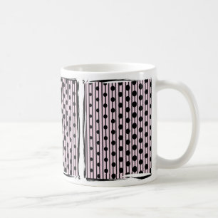 Rosa und schwarze Punkte Modernes Muster Kaffeetasse