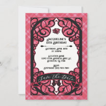 Rosa und schwarze vergitterte Rosenprinzessin Gebu