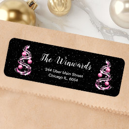 Rosa und schwarze Weihnachtsschmuck