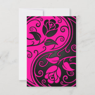 Rosa und schwarze Yin-Yang-Rose