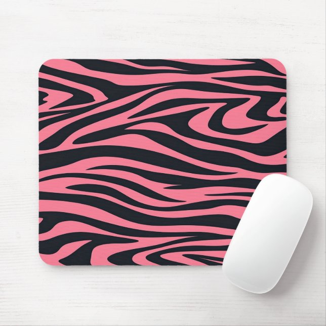 Rosa und schwarze Zebra Mousepad (Mit Mouse)