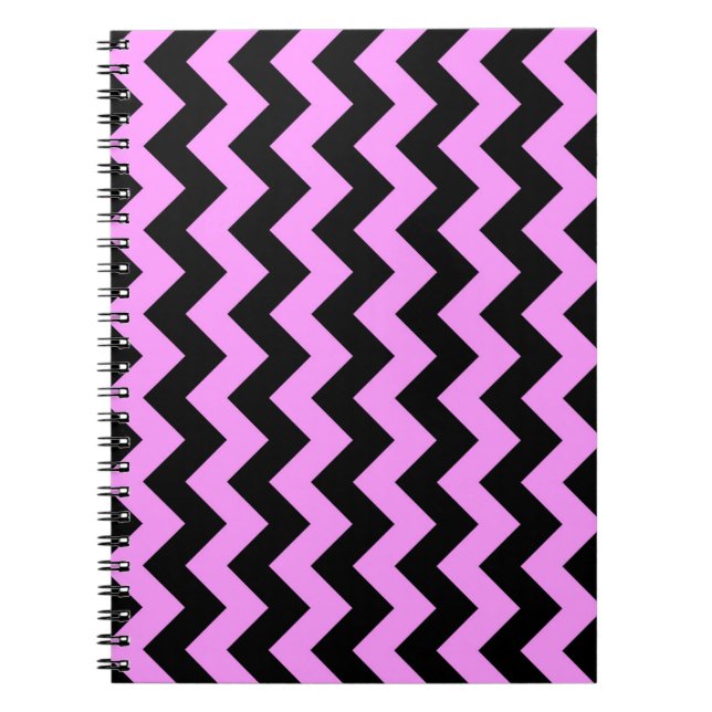Rosa und schwarze Zigzag Notizblock (Vorderseite)