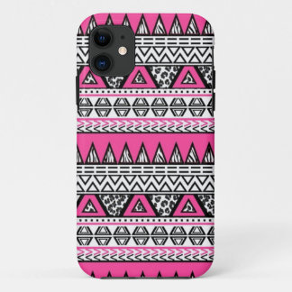 Rosa und schwarzer aztekischer Druck iPhone 5 Case-Mate iPhone Hülle