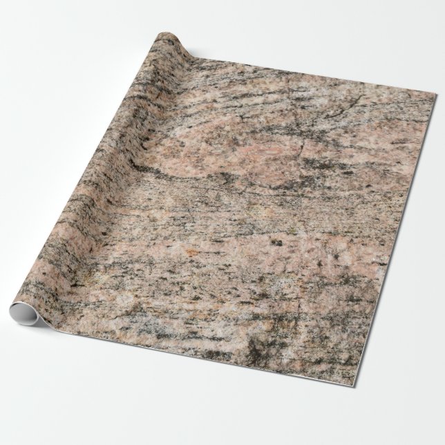 Rosa und schwarzer Granitgestein Sediment Geschenkpapier (Ungerollt)