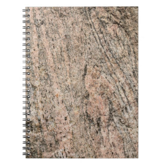 Rosa und schwarzer Granitgestein Sediment Notizblock