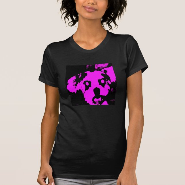 Rosa und schwarzer Hund T-Shirt (Vorderseite)