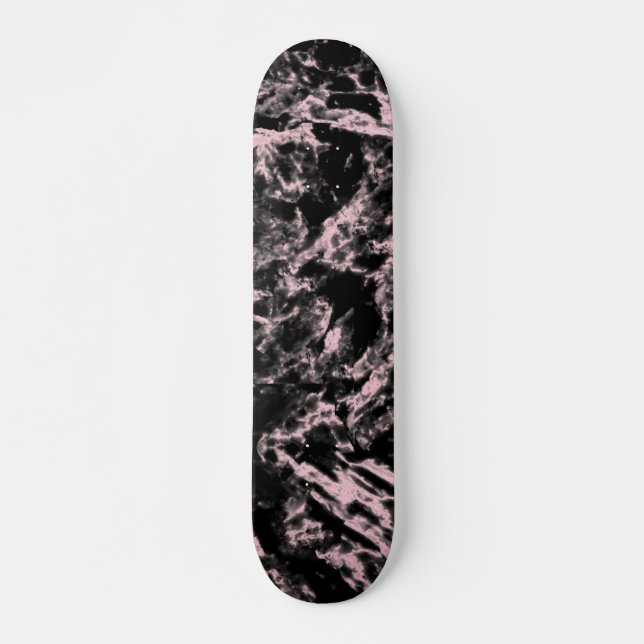 Rosa und schwarzer Marmor Skateboard (Vorne)