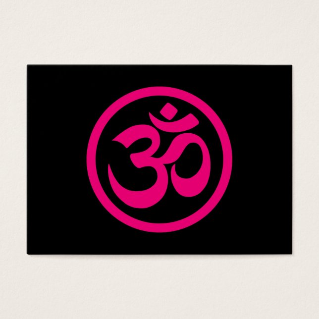 Rosa und schwarzer Yoga-Om-Kreis (Vorderseite)