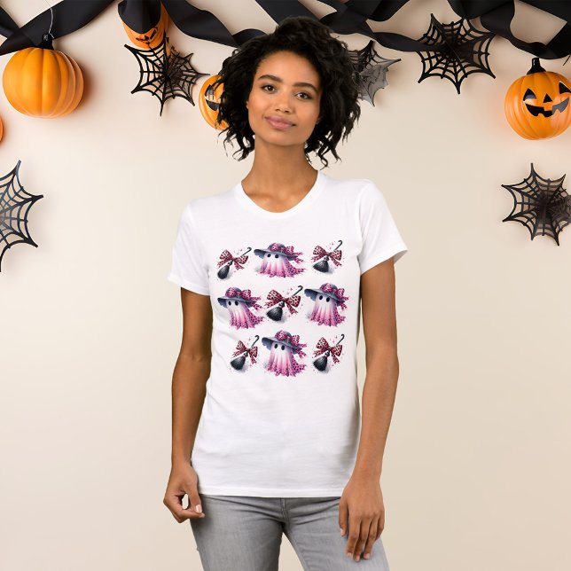 Rosa und schwarzes Coquette Halloween T-Shirt (Von Creator hochgeladen)