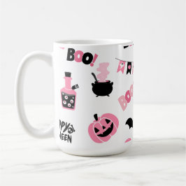 Rosa und Schwarzes Halloween Kaffeetasse