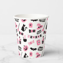 Rosa und Schwarzes Halloween
