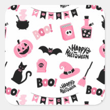 Rosa und Schwarzes Halloween
