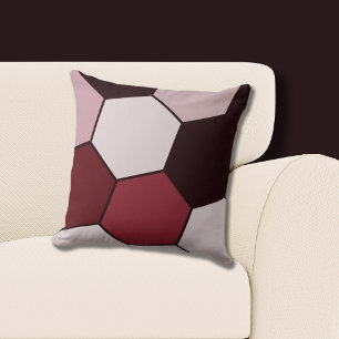 Rosa und schwarzes Sechseckmuster Kissen