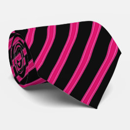 Rosa und Schwarzes Striped Krawatte