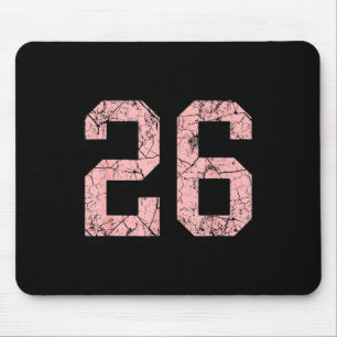 Rosa und schwarzes Trikot Nummer 26 Spieleruniform Mousepad