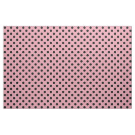 Rosa und schwarzes Tupfen-Gewebe Stoff
