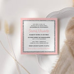 Rosa und Silber Bat Mitzvah Einladung<br><div class="desc">Dieses trendige Bat Mitzvah-Angebot besticht durch funkelnden Imitat-Glitzer,  der auf einem soliden Farbhintergrund liegt. Verwenden Sie das Vorlagenformular,  um Ihre eigenen Informationen hinzuzufügen. Die Funktion "Anpassen" kann verwendet werden,  um den Stil,  die Farbe und das Layout des Schriftartes zu ändern.</div>