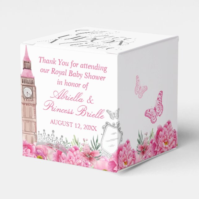 Rosa und Silber einmal auf Zeitdrucke Geschenkschachtel (Vorderseite)