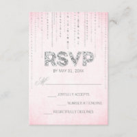 Rosa und Silberne Glitzer sehen Hochzeitssache RSV