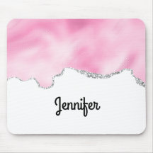 Rosa und silberne Imitate Glitzer Border Stilvoll