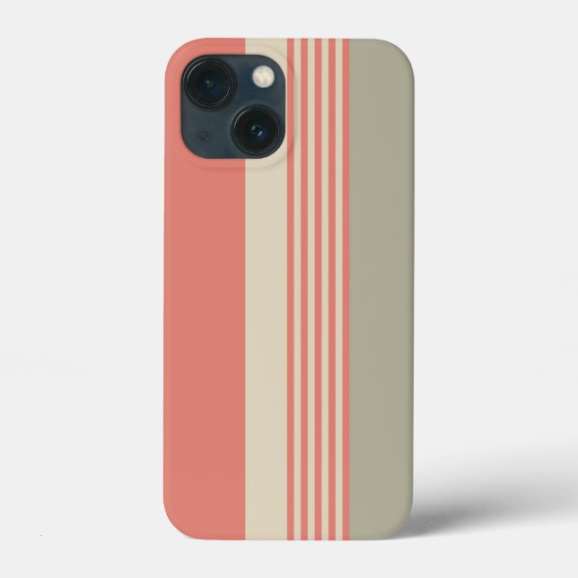 Rosa und Silberstreifen Case-Mate iPhone Hülle (Rückseite)