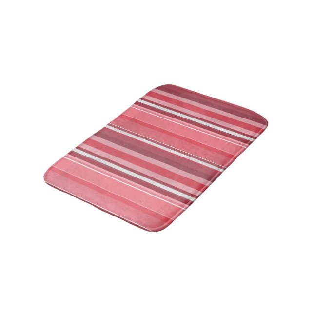 Rosa und stinkende Streifen Badematte (Schrägansicht)