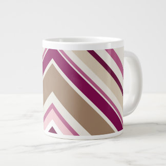 Rosa und Tan Jumbo-Tasse