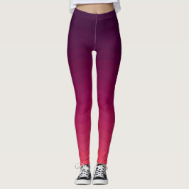 Rosa und tiefpurpurne Ombre Wellen Leggings