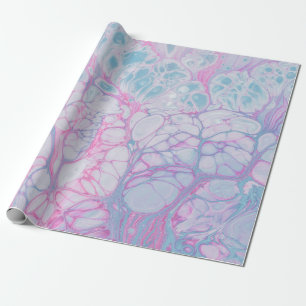 ROSA UND TÜRKIS ABSTRAKTE MALEREI GESCHENKPAPIER