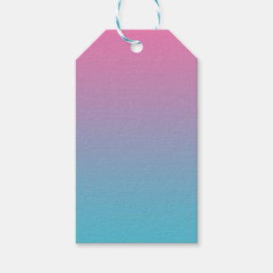 Rosa und Türkis Ombre Geschenkanhänger