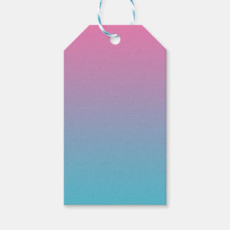 Rosa und Türkis Ombre Geschenkanhänger