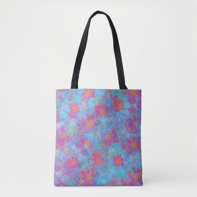 Rosa und Türkis Traum Tasche (Vorderseite)