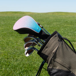 Rosa und türkisfarbener Glitzer Ombre Golf Headcover