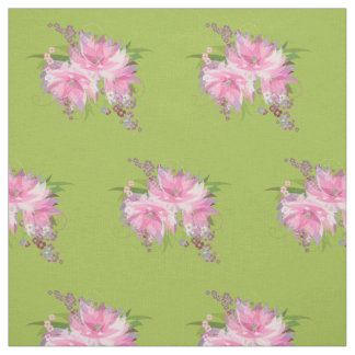 Rosa und violette Blumen Stoff