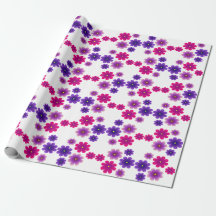 Rosa und violette Blüten Symmetrisches Mini-Blumen