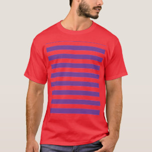 Rosa und violette Cheshire-Cat-Streifen Geschenk M T-Shirt